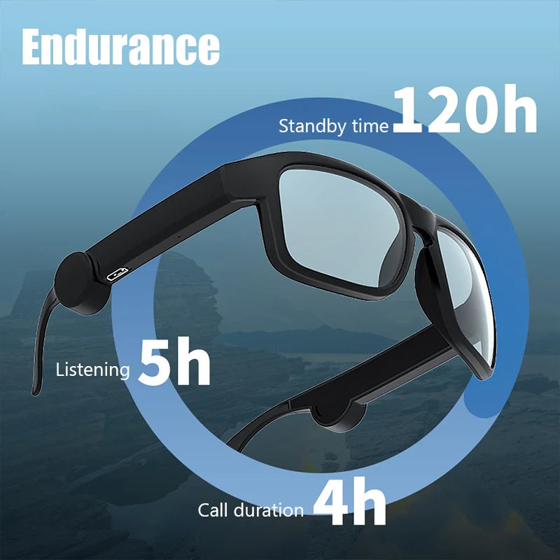Occhiali Bluetooth Sportivi Wireless con Microfono – Occhiali da Sole Bluetooth con Gancio per Orecchio, Audio Senza Fili per Guida, Sport e Attività All'Aperto – Sound di Alta Qualità & Comodità Totale