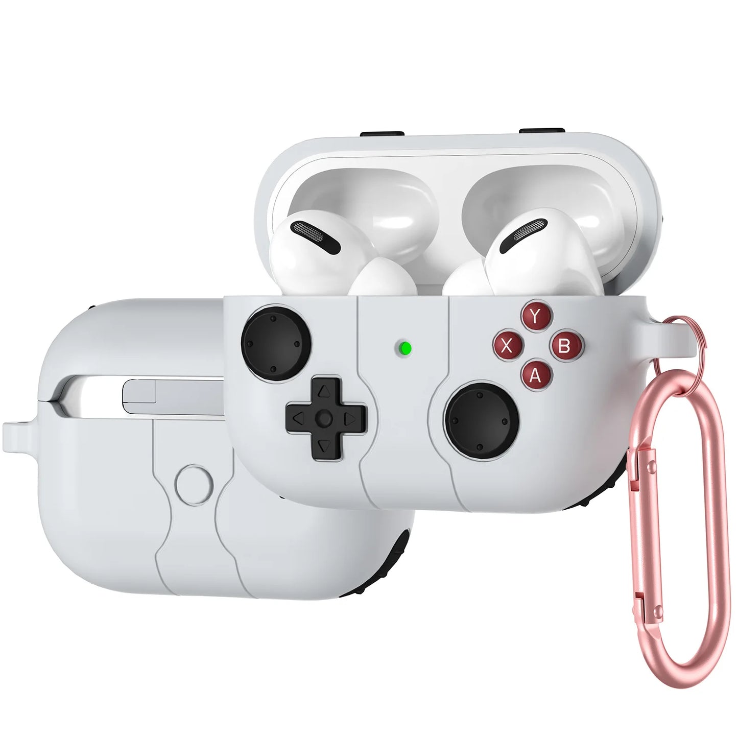 Custodia per AirPods Pro 2 & 1/2/3 – Case Gamepad 3D Gameboy Soft Protector, Cover Antiurto per AirPods con Design Retro Giocoso