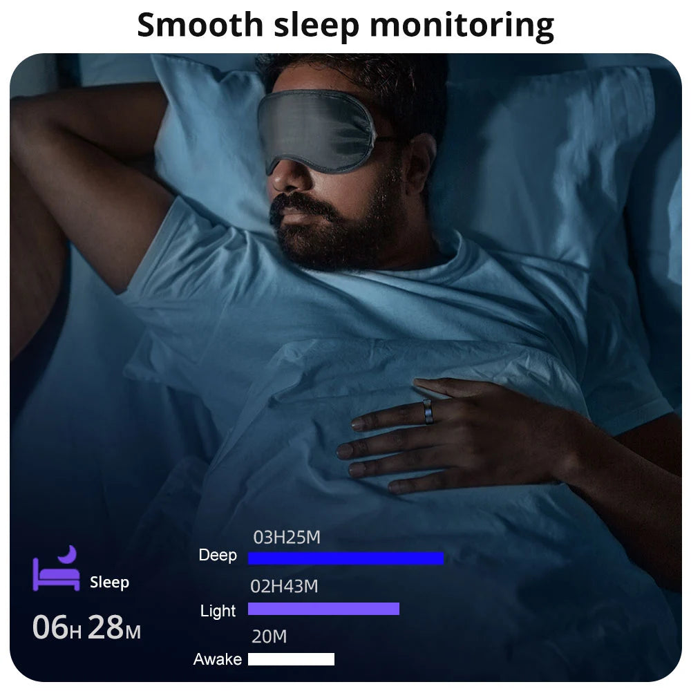 COLMI R06 Smart Ring – Anello Intelligente con Monitoraggio Frequenza Cardiaca & Ossigeno nel Sangue, Impermeabile IP68 & 5ATM, Modalità Multi-Sport per Uomo e Donna, Autonomia 7 Giorni